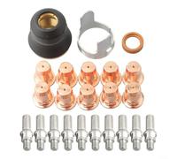 Zoegneer Harbor TI-PC65 iPT-65 58895 Lot de 23 consommables pour lampe torche avec électrodes en hafnium et embouts en cuivre et oxyde de zirconium chromé pour acier et aluminium