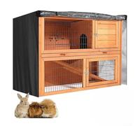 Zoegneer Housse de clapier double imperméable avec trous de ventilation et accès à la fermeture éclair pour clapiers standard 122 x 50 x 104 cm pour lapins, cochons d'Inde, petits animaux domestiques