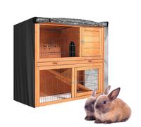 Zoegneer Housse de clapier double imperméable avec trous de ventilation et accès à la fermeture éclair pour clapiers standard 122 x 50 x 104 cm pour lapins, cochons d'Inde, petits animaux domestiques