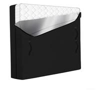 Zoegneer Housse de matelas imperméable en tissu Oxford 210D argenté avec poignées renforcées - Protection anti-poussière - Pour lits jumeaux, doubles, grands et king size - 196 x 38 x 145 cm - Noir