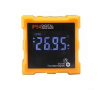Zoegneer Inclinomètre numérique haute précision 0,1 degré de précision IP54 étanche avec rétroéclairage LCD pour construction et installation mécanique Angle mètre Noir (orange)