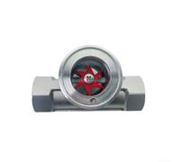 Zoegneer Indicateur de débit d'eau en acier inoxydable 304 pour eau, huile, gaz, acide, alcali DN10 DN50, installation filetée, observation verticale horizontale (DN20)