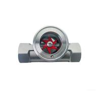 Zoegneer Indicateur de débit d'eau en acier inoxydable 304 pour eau, huile, gaz, acide, alcalin, DN10, DN50, installation filetée, observation verticale horizontale (DN10)
