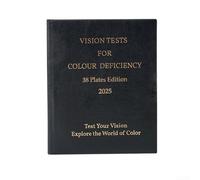 Zoegneer Ishihara Livre de test professionnel 38 plaques de vision couleur pour détection de daltonisme 19 x 14,8 x 4 cm