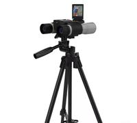 Zoegneer Jumelles numériques HD 1080p avec zoom 12x enregistreur pour observation des oiseaux sauvages aventures en plein air ABS portables Blanc