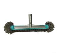 Zoegneer K-402C Brosse de nettoyage de piscine avec poignée en alliage d'aluminium pour murs, carrelages, sols, design hémisphérique pour coins et petits espaces Bleu