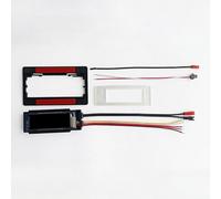 Zoegneer K3200 Interrupteur à capteur tactile 12 V avec écran LCD pour miroir de salle de bain LED Anti-buée Variateur de temps Température Date Noir (trois couleurs)