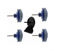 Zoegneer Kit d'affûtage et d'équilibrage pour tondeuse à gazon avec 4 pierres de meulage en corindon pour perceuse Outil d'affûtage efficace pour l'entretien du jardin 50 x 60 mm (couleur aléatoire)