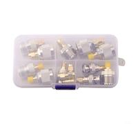 Zoegneer Kit de connecteurs RF 14 pièces pour câble coaxial RF de type N, BNC, UHF, écrous de couplage en cuivre pour antennes, routeurs LAN sans fil, points d'accès et sortie radio