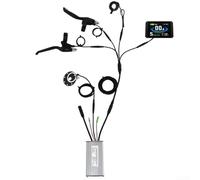 Zoegneer Kit de conversion de vélo E étanche 15 A pour KT Series 36 V 48 V 250 W Moteur moyeu sans balais Écran LCD8H Capteur PAS levier de frein d'accélérateur et câble 1T4