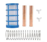 Zoegneer Kit de remplacement d'anode en cuivre pour piscine, ioniseur solaire, 2 tiges, écran à ressort, filetage M6, compatible avec la plupart des marques de natation, spa, entretien 10,5 cm