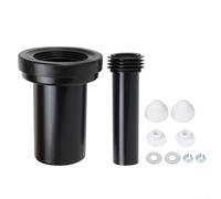 Zoegneer Kit de tuyau de chasse d'eau encastré avec grand anneau d'étanchéité et vis - Tube d'évacuation des déchets mural - Accessoire pour différents modèles de salle de bain