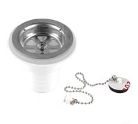 Zoegneer Kit de vidange droit en ABS avec tuyau de 2 m - Étanche - Anti-odeur - Installation facile pour divers éviers de camping-car - ABS et acier inoxydable (droit)