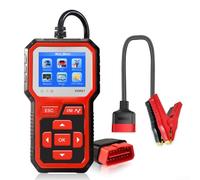 Zoegneer KW681 Testeur de batterie de voiture 6 V 12 V et scanner de diagnostic pour batteries au gel acide avec lecteur de code d'erreur en direct de flux de données OBD2 9 langues B