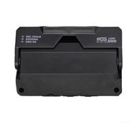 Zoegneer Lanterne de camping LED portable ultra fine rechargeable style carte lampe de poche compacte éclairage extérieur pour randonnée, pêche et voyage résistant ABS PC matériau B (noir)