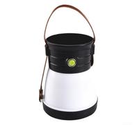 Zoegneer Lanterne de camping portable solaire rechargeable par USB pour éclairage extérieur de tente avec 5 modes d'intensité XPE + LED lumineux projecteur ABS matériau 245 g (A: batterie sèche sans