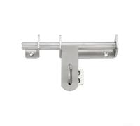 Zoegneer Loquet coulissant à boulon pour chambre à coucher, entrepôt, abri de jardin, serrure de porte antivol en acier inoxydable 304, installation verticale horizontale, 15 x 10 x 4 cm, argenté