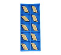 Zoegneer Lot de 10 inserts de tournage en carbure KNUX160405R-11 NC3020 Indexables pour tour en métal Lames de rechange pour porte-outils DKJNR
