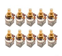 Zoegneer Lot de 10 potentiomètres de guitare A250K B250K A500K B500K B500K 18 mm pour guitare électrique, basse, câblage personnalisé (A250K)