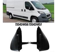 Zoegneer Lot de 2 coques de rétroviseur extérieur triangle ABS noir OEM 735424456 735424457 pour Ducato Boxer 2006 et ultérieurs