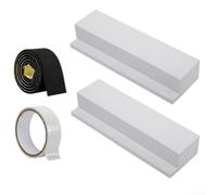 Zoegneer Lot de 2 panneaux d'isolation en mousse pour climatiseur de fenêtre en forme de U avec bandes en mousse et ruban adhésif pour unités de climatisation, réduction du bruit, remplissage flexible