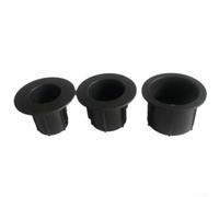 Zoegneer Lot de 3 manchons d'insertion de trou de parasol de terrasse en polypropylène noir pour mât de 28 mm à 48 mm Réducteur de stabilité amélioré pour table à manger extérieure, meubles de jardin