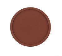 Zoegneer Lot de 6 dessous de verre ronds en silicone de qualité alimentaire pour la maison et la cuisine 10 cm (marron)