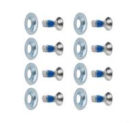 Zoegneer Lot de vis en acier inoxydable 304 pour plaque de fixation de snowboard avec rondelles M6 x 17 mm pour matériel de snowboard et de ski pour équipement de sports d'hiver