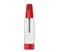 Zoegneer Machine à sodas portable à faire soi-même, machine à sodas, eau gazeuse, gazéificateur, distributeur de boissons auto-contrôlé avec double couvercle, pour la maison, 1000 ml (rouge)