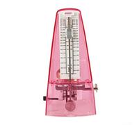Zoegneer Métronome mécanique classique de type tour avec clochette pour guitare, grosse caisse, violon (rose transparent)