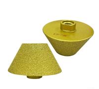 Zoegneer Meule biseautée émeri pour meuleuse d'angle de 20 à 48 mm et 35 à 75 mm pour carrelage, marbre, pierre, verre, fraisage, matériau durci, lisse E (35-75)