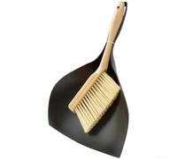 Zoegneer Mini balai et pelle à poussière avec manche en bois avec poils denses pour le nettoyage du bureau, du canapé et des espaces, pour enlever les miettes, la litière d'animaux et les résidus