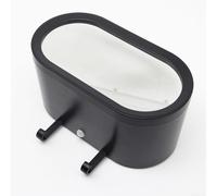 Zoegneer Miroir illusion LED rechargeable pour clés de voiture, support mural avec veilleuse pour garage, entrée, maison, bureau, étagère de rangement en plastique ABS noir pour clés et AC