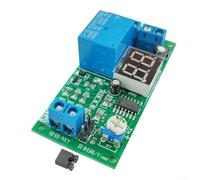 Zoegneer Module de relais de retard 12 V avec affichage numérique du tube pour un contrôle précis de la synchronisation 1 à 99 secondes ou minutes réglable DC 10 V à 16 V Design compact pour projets