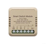 Zoegneer Module Smart Switch DIY avec intégration Matter Over WiFi, double contrôle pour deux lumières indépendantes, HomeKit pour Alexa pour commutateurs traditionnels pour télécommande Tuya