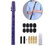 Zoegneer Petit saxophone de poche portable avec anches et ligature pour anniversaires et festivals (violet)