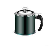 Zoegneer Petite friteuse japonaise en acier inoxydable avec couvercle et filtre (vert)
