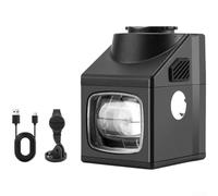 Zoegneer Phare de vélo rechargeable USB C 1600 lumens avec télécommande sans fil et design de faisceau coupé, batterie de 5000 mAh IPX4 étanche en alliage d'aluminium pour vélo de nuit