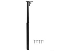 Zoegneer Pied de table pliable réglable 710-1200 mm en alliage d'aluminium portable pour camping-car, bateau, yacht, camping-car, cuisine, bar, meubles noirs