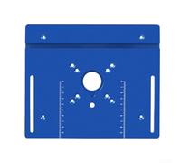Zoegneer Plaque d'insertion de table en aluminium pour défonceuse de menuiserie pour moteurs de 65 mm 240 mm x 200 mm usinée CNC pour menuiserie de précision et gravure en rouge ou bleu (bleu)