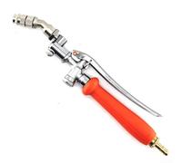 Zoegneer Poignée de pulvérisation d'eau réglable à 360° en acier inoxydable avec tige de pulvérisation étendue et buse en cuivre pour nettoyeur haute pression et nettoyage de voiture ou climatiseur