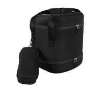 Zoegneer Sac de rangement en EVA pour JBL 2 avec sac pour microphone, grande taille, 33,5 x 28 x 36 cm, étui de protection avec poignée en noir, gris ou noir/orange pour aud portable (noir gris)