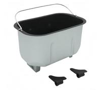 Zoegneer Seau de machine à pain anti-adhésif en alliage d'aluminium avec deux palettes de pétrissage pour un mélange constant de la pâte et l'amélioration de la cuisson à la maison, facile à installer