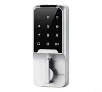 Zoegneer Serrure à combinaison électrique en alliage de zinc avec clavier tactile pour tiroir, armoire, casier, bureau, salle de sport, école, bois, fer, PVC, 125 x 55,5 mm, noir argenté
