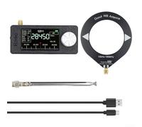 Zoegneer SI4732 Récepteur radio pleine bande avec écran IPS de 1,9 pouces, antenne en boucle portable, batterie 800 mAh, contrôle ESP32-S3 pour AM FM LSB USB 0,5-108 MHz (A)
