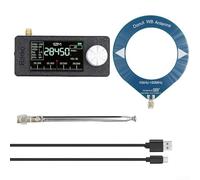 Zoegneer SI4732 Récepteur radio pleine bande avec écran IPS de 1,9 pouces, antenne en boucle portable, batterie 800 mAh, contrôle ESP32-S3 pour AM FM LSB USB 0,5-108 MHz (B)