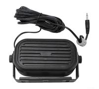 Zoegneer SP-35 Haut-parleur externe pour autoradio Icom IC-2730 ID-5100 ID-4100 IC-7100 IC-718 avec câble audio de 2 m Support réglable à 360° Boîtier ABS Noir Puissance nominale 5 W