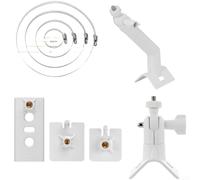 Zoegneer Support de montage solaire pour caméra en acier inoxydable ABS blanc - Extension réglable pour caméras de sécurité Ring - Installation de surveillance à domicile - Pose flexible