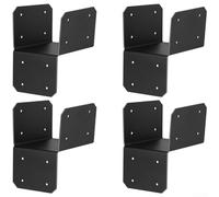 Zoegneer Support de solive d'ancrage de poutre en acier Q235 robuste pour cadre en bois, pergola, terrasse, clôture, tonnelle, aire de jeux, grange, structures extérieures, installation à faire