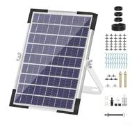 Zoegneer Système d'irrigation solaire avec 30 tuyaux d'arrosage automatique pour plantes en pot 5 W Panneau solaire 120 l/h Pompe Minuteur Alertes intelligentes Kit de distribution uniforme